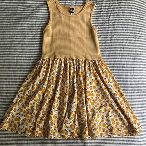 NWOT Tea Collection lemon print striped dress